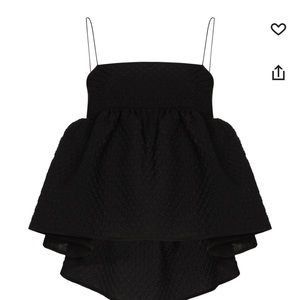 Cecilie Bahnsen Selena Textured Top black